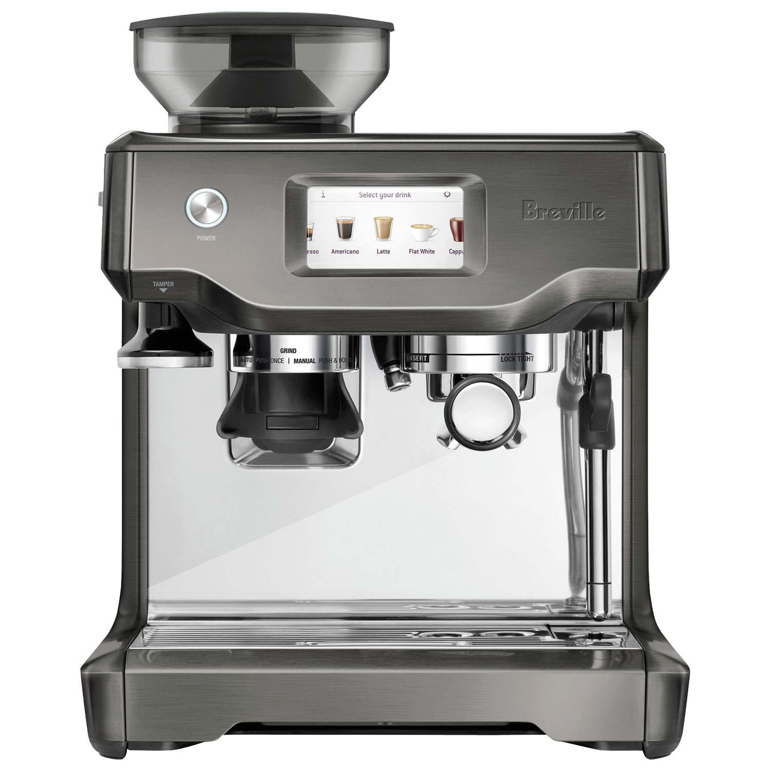 Refurbished - Breville Barista Touch Automatic Espresso Machine - Black Stainless Steel - Remanufactured by Breville