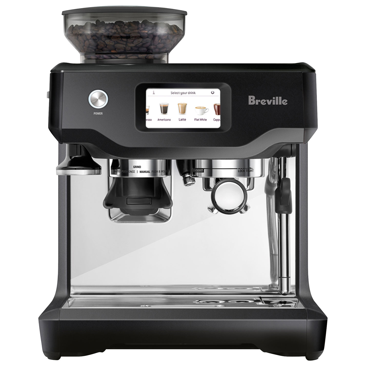 Refurbished - Breville Barista Touch Automatic Espresso Machine - Black Truffle - Remanufactured by Breville