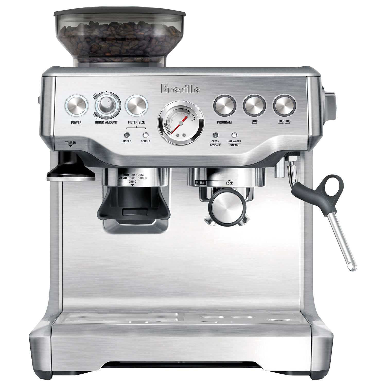 Refurbished - Breville Barista Express Manual Espresso Machine - Brushed Stainless Steel - Remanufactured by Breville