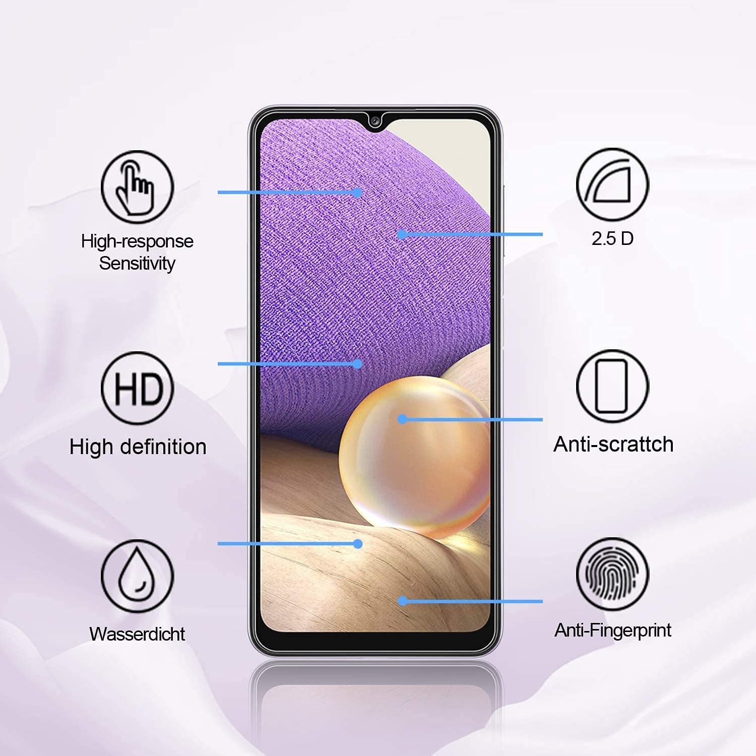 Protecteur d’écran SupeRShield-2 pour Galaxy A21s de Samsung en verre trempé [couverture intégrale HD] [installation facile] [bord rond] [résistant