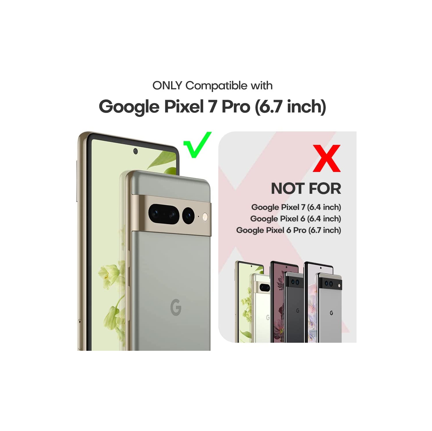 XCRS PU Leather Folio Premium Wallet for Google Pixel 7 Pro, Pouch Case with Magnetic Card Slot, 360° Protection & Multi-Angle Kickstand Mobile Case