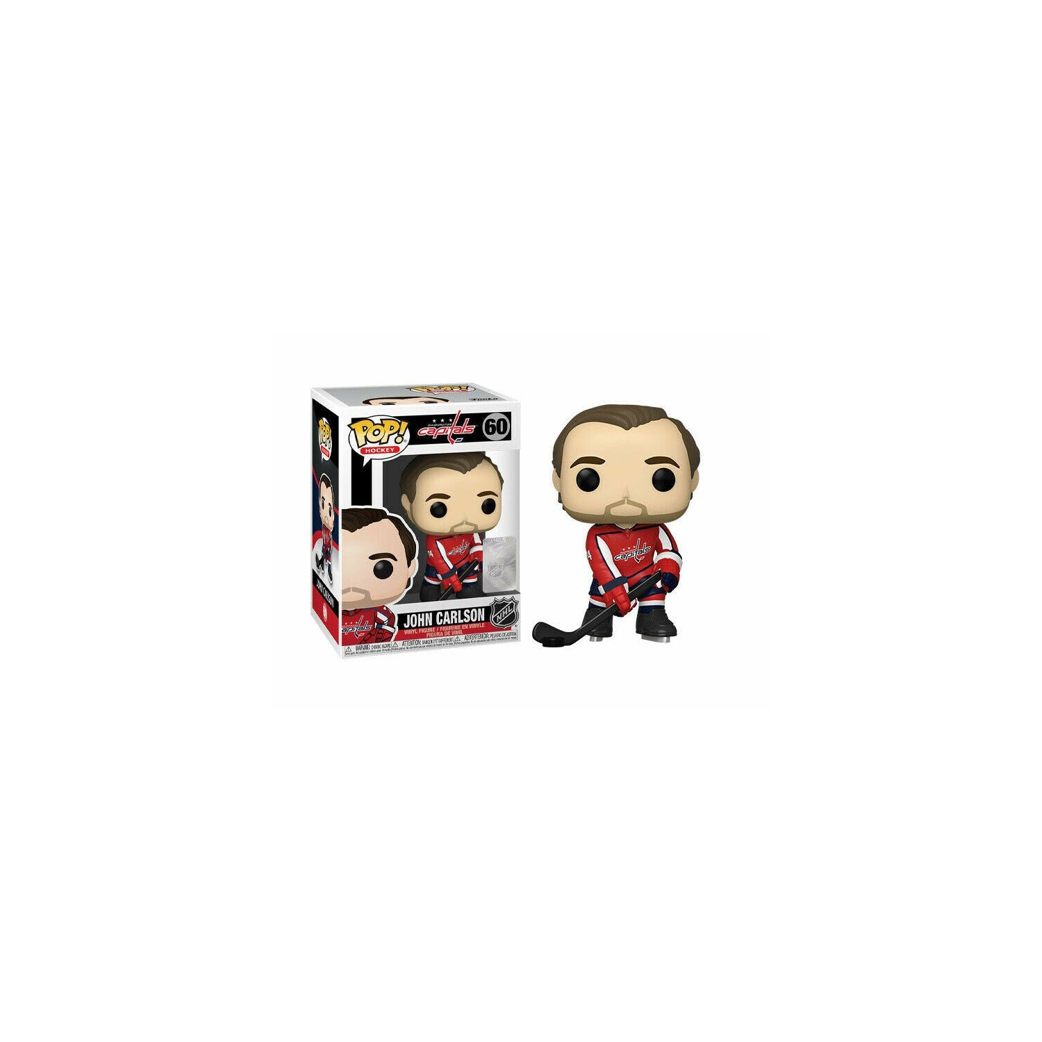 Figurine Pop! De Funko Figurine en vinyle de la LNH de hockey John Carlson n° 60 (SOLDE)