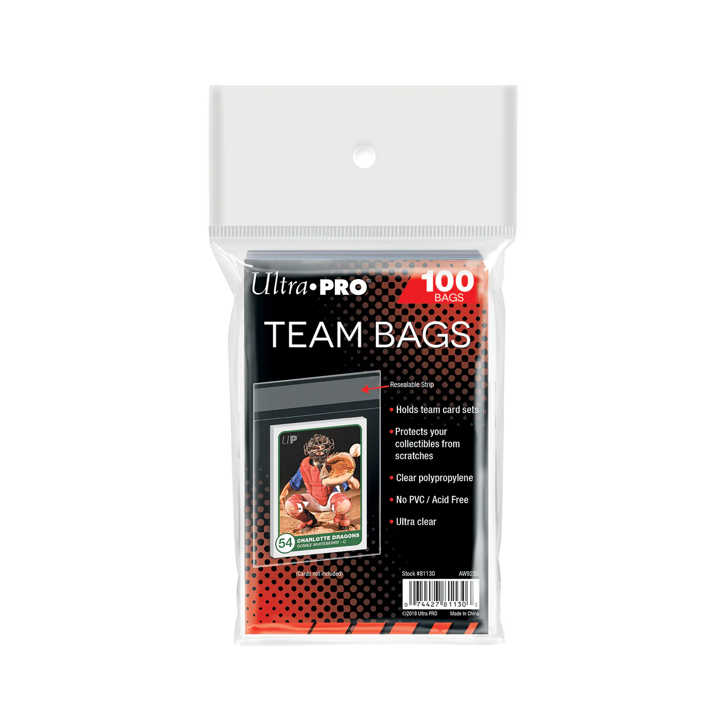 Ultra Pro Team Bags Resealable Sleeves
