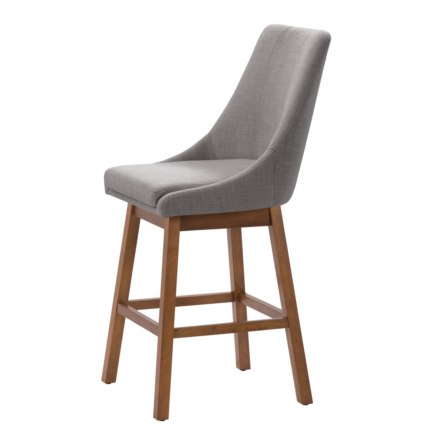 CorLiving DBT-204-B Boston Counter Height Formed Back Fabric Barstool, Light Grey, Set of 2