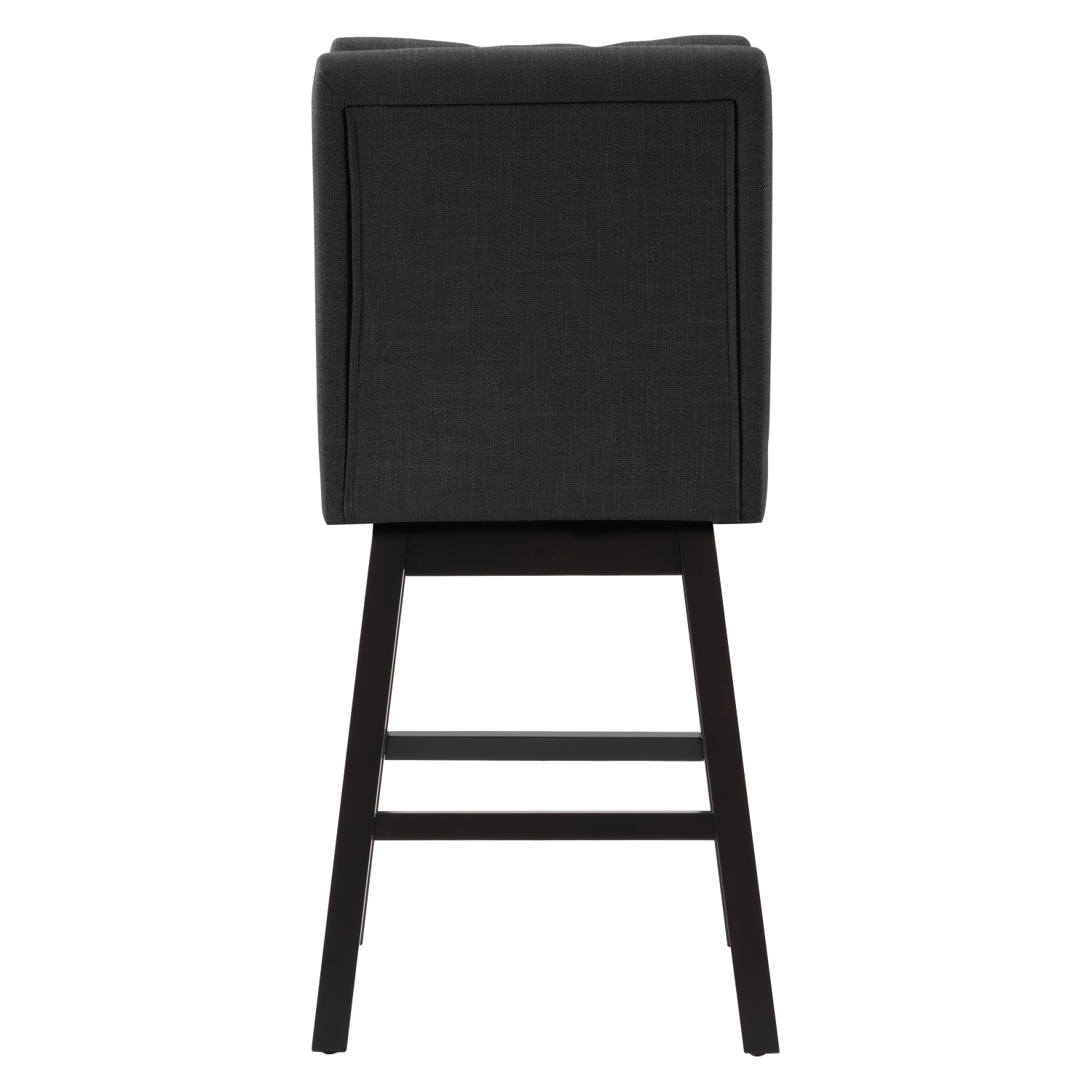 CorLiving DBT-102-B Boston Counter Height Tufted Fabric Barstool, Dark Grey, Set of 2