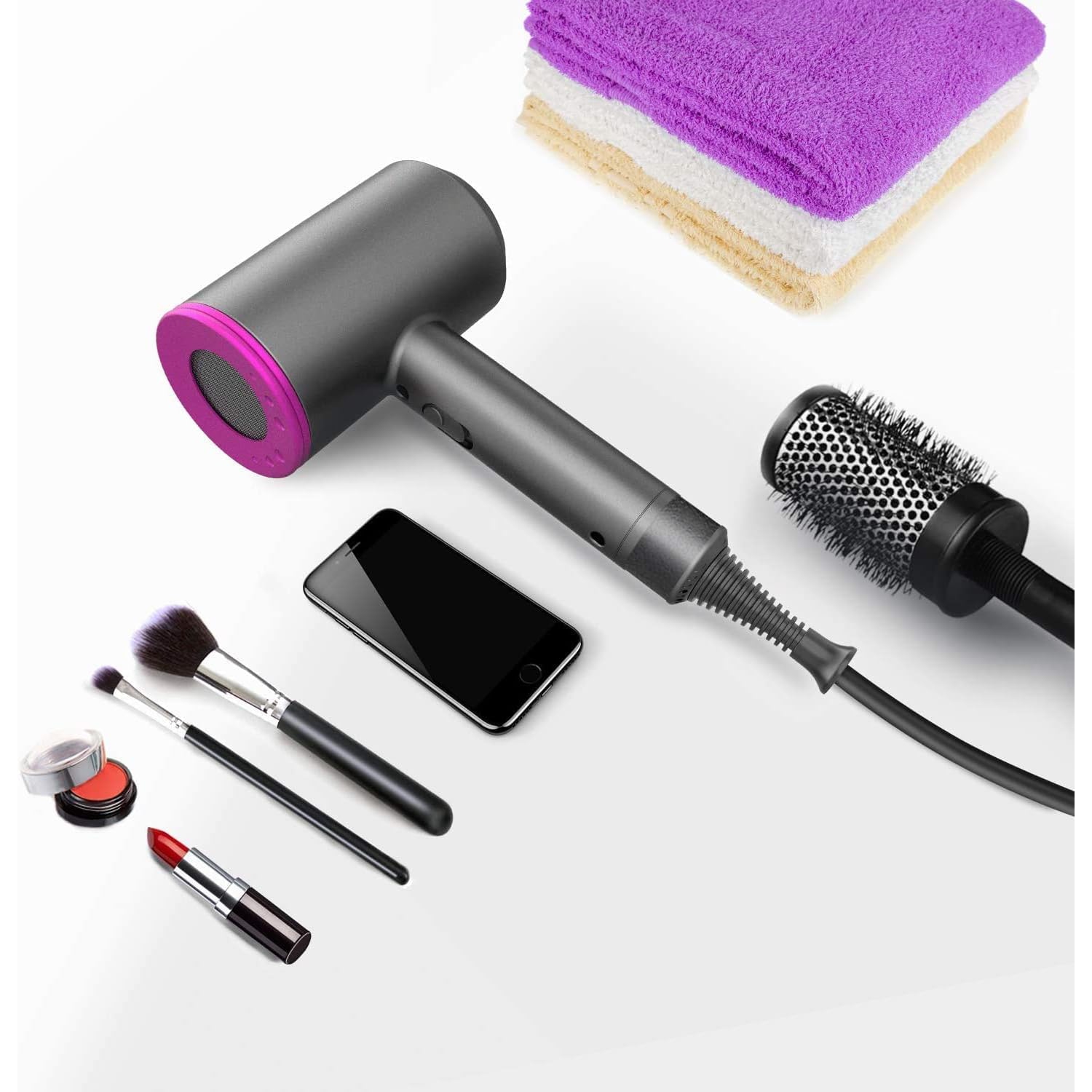 Water Ionic Sèche-cheveux 1800W Sèche-cheveux avec buse magnétique