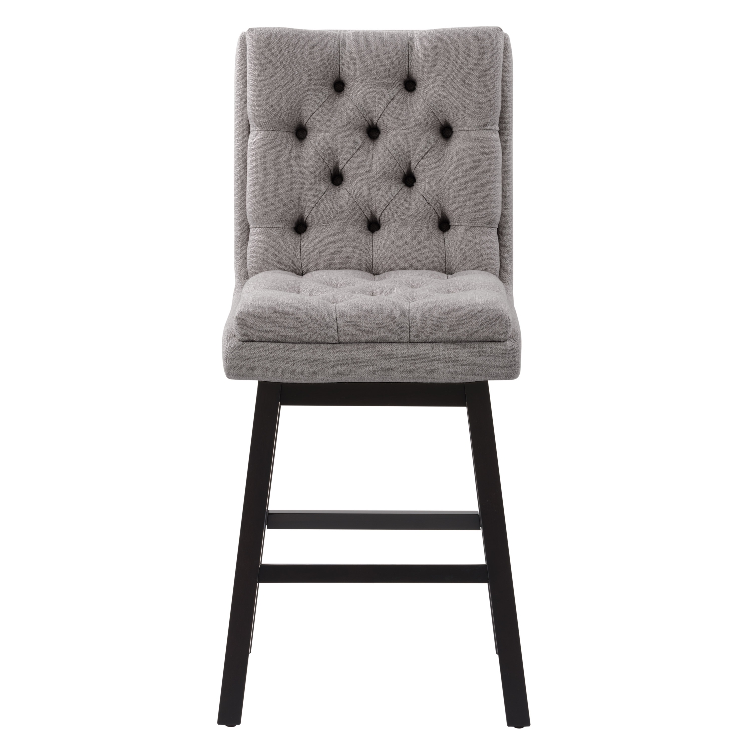 CorLiving DBT-104-B Boston Counter Height Tufted Fabric Barstool, Light Grey, Set of 2
