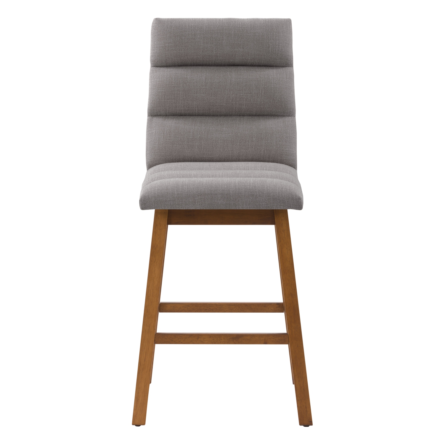 CorLiving DBT-304-B Boston Counter Height Channel Tufted Fabric Barstool, Light Grey, Set of 2