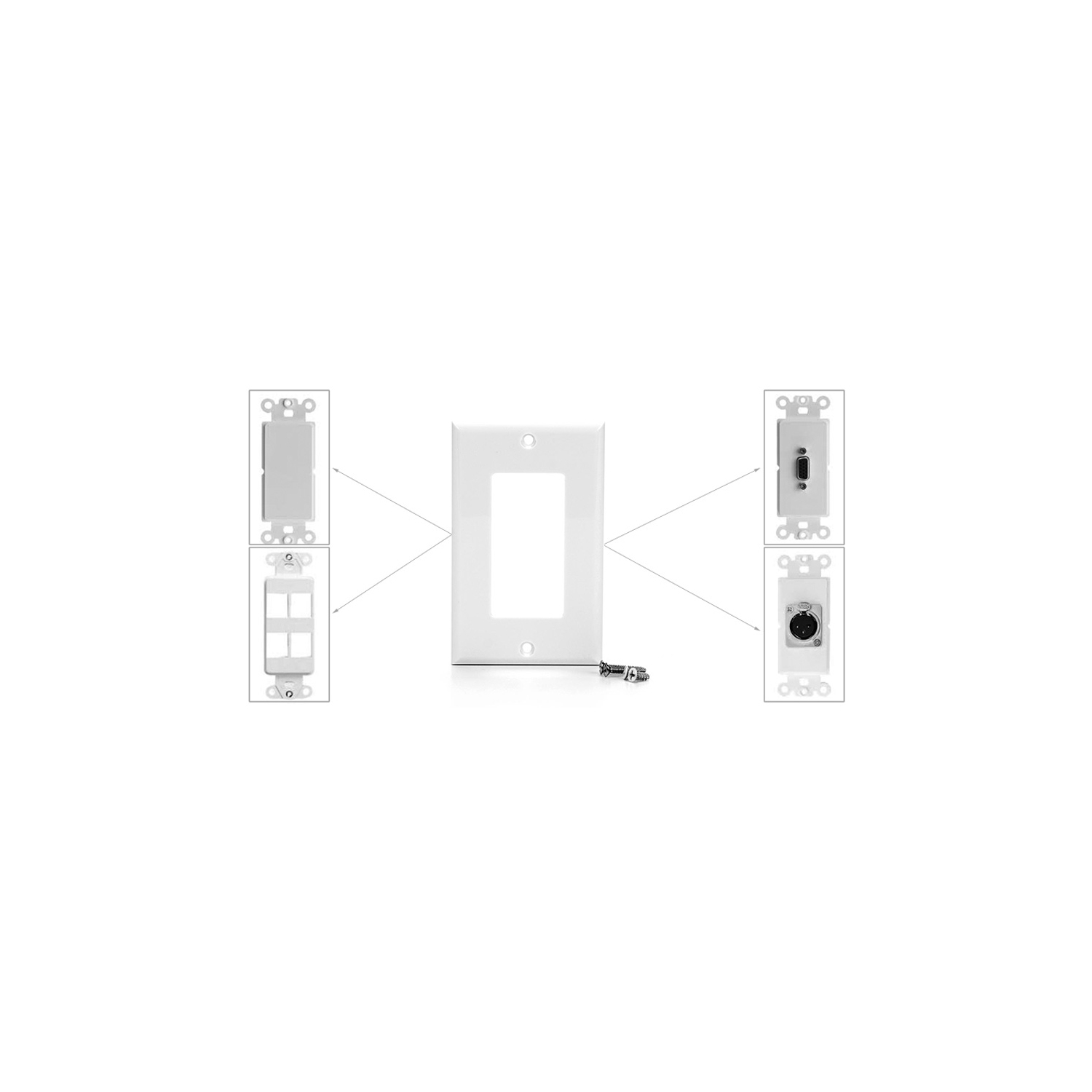 axGear Plaque murale décorative pour prise simple 10 PCS