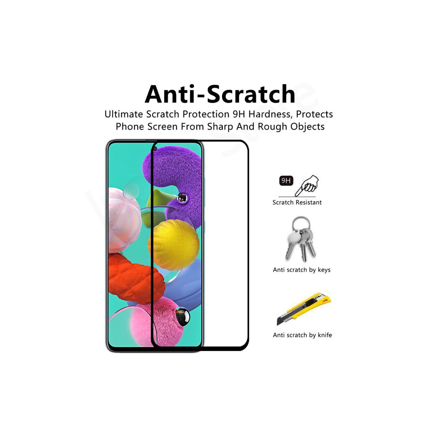Protecteur d’écran SupeRShield-2 pour Galaxy A52 de Samsung en verre trempé [couverture intégrale HD] [installation facile] [bord rond] [résistant