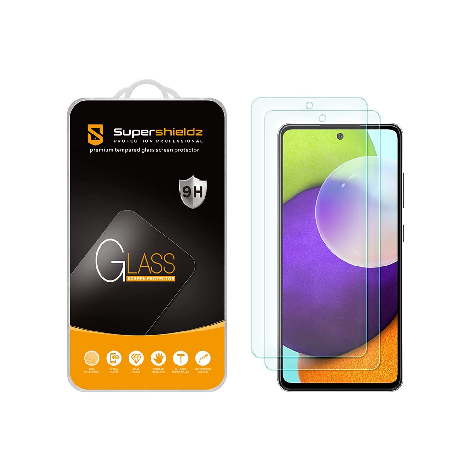 SupeRShield-2 PACK Screen Protector for Samsung Galaxy A32 5G Tempered Glass [HD Full Coverage] [Easy Installation] [Round Edge] [Scratch Resistant] [9H Hardness] [Bubble Free] Pro