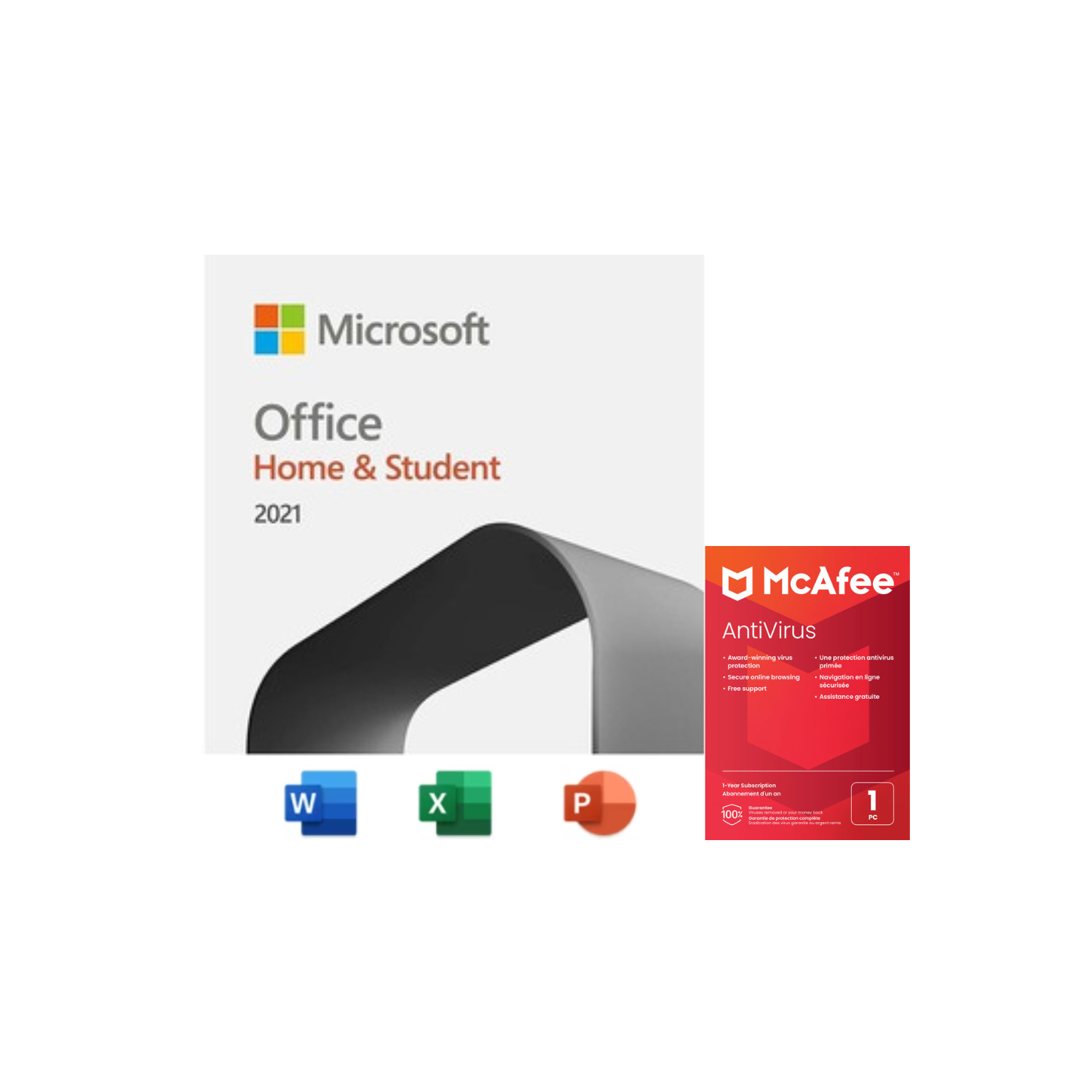 Microsoft Office Home & Student 2021 For PC ONLY & Trend Micro Maximum Security 1 Year | 1 User | Digital Download