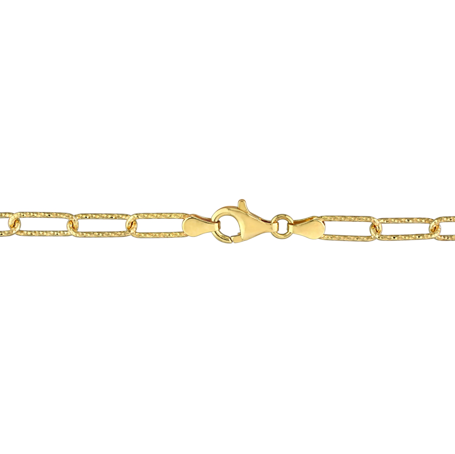 Amour Paperclip Chain Bracelet Yellow Silver
