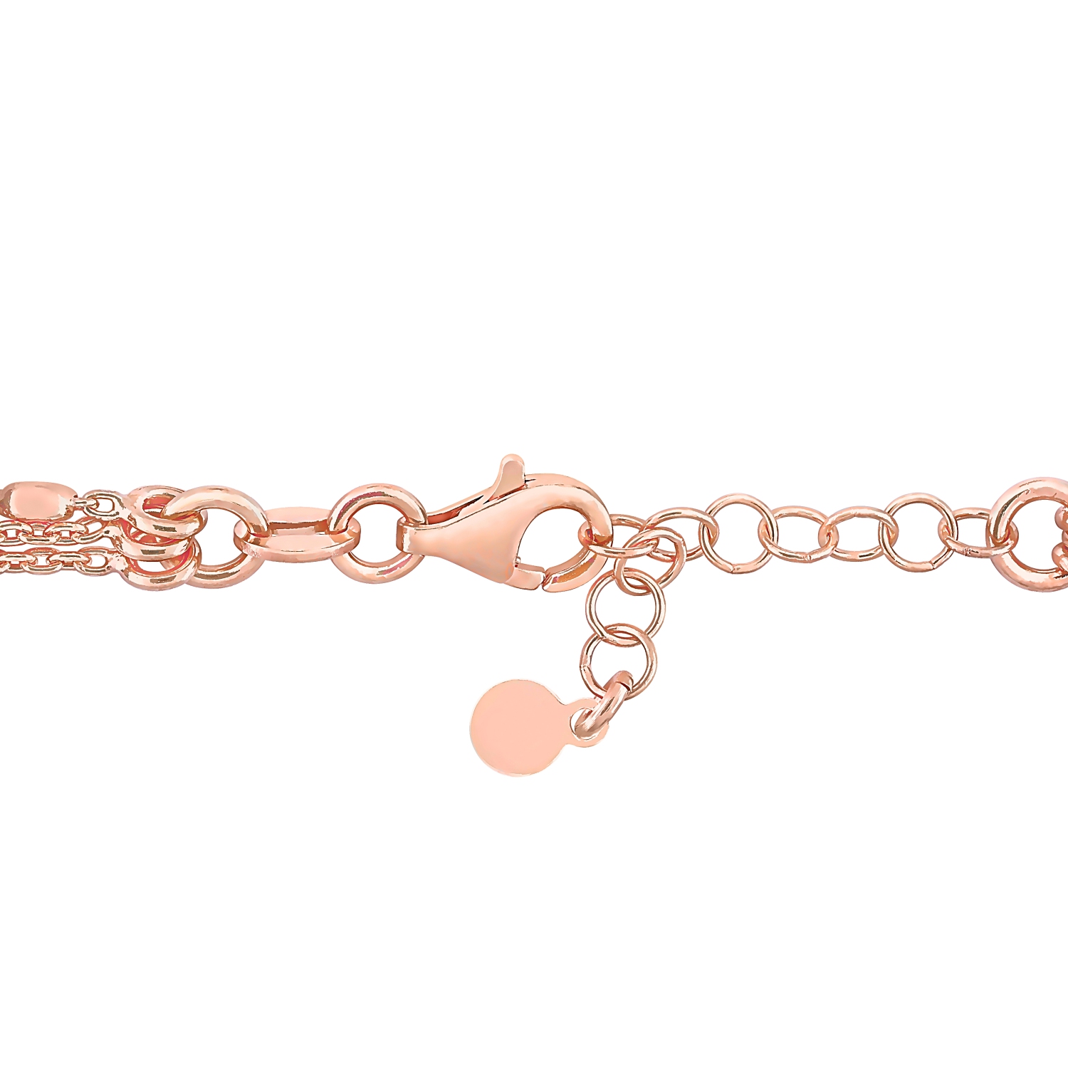 Bracelet à maillons multiples Argent Rose