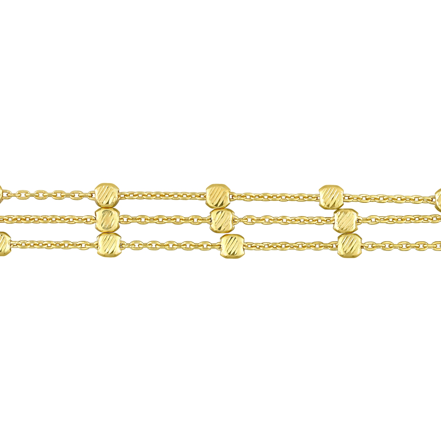 Bracelet Chaîne multibrins en Argent Jaune