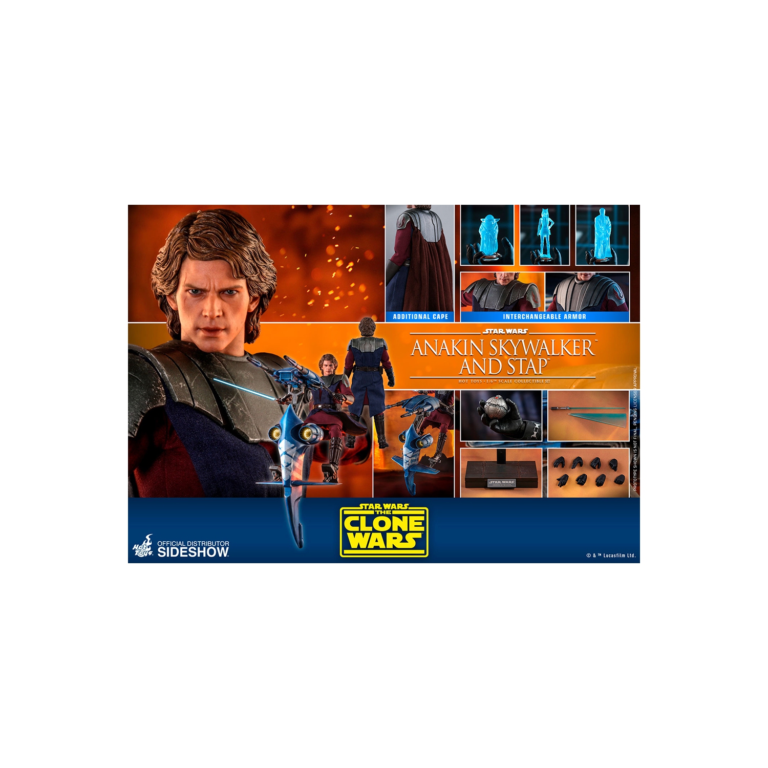 Hot Toys Star Wars - Anakin Skywalker & STAP - The Clone Wars 1/6
