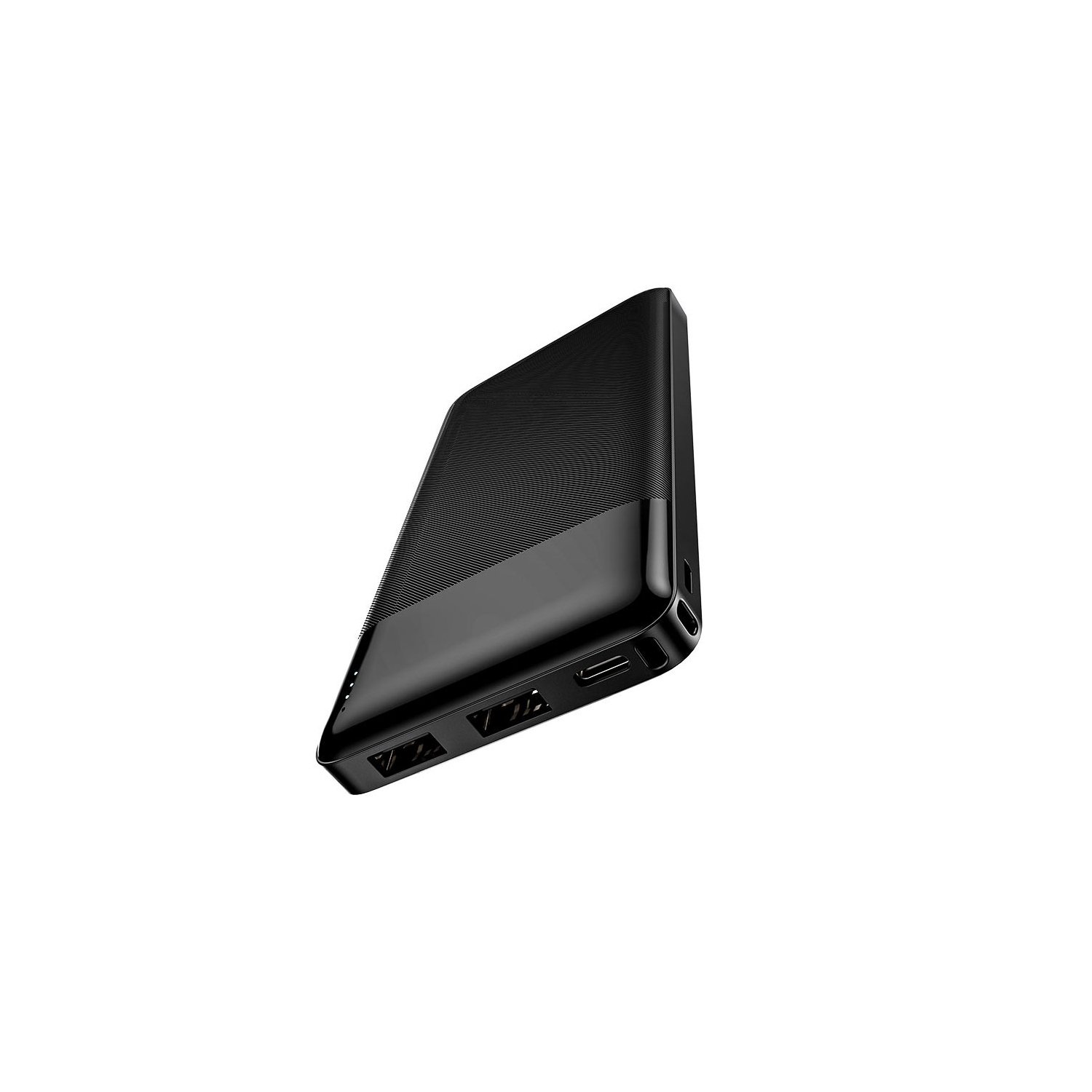 10000mAh Micro USB USB-C External Battery Charger Portable Power Bank for iPhone Samsung iPad Tablets, Black