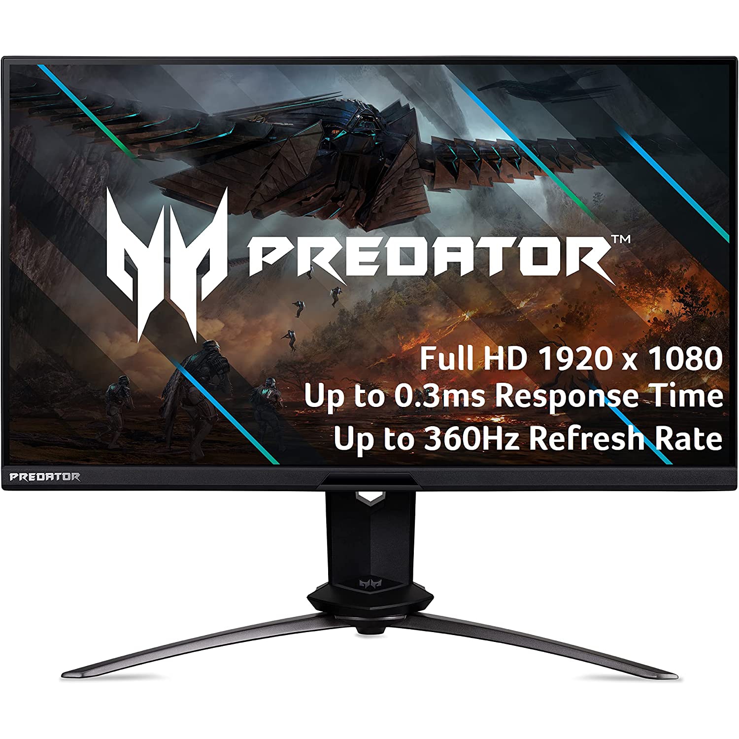 Acer Predator X25 bmiiprzx 24.5" FHD (1920 x 1080) Dual Drive IPS Gaming Monitor ,NVIDIA G-SYNC ,Up to 360Hz ,Up to 0.3ms ,400nit ,DisplayHDR 400 ,Display Port 1.4 & HDMI