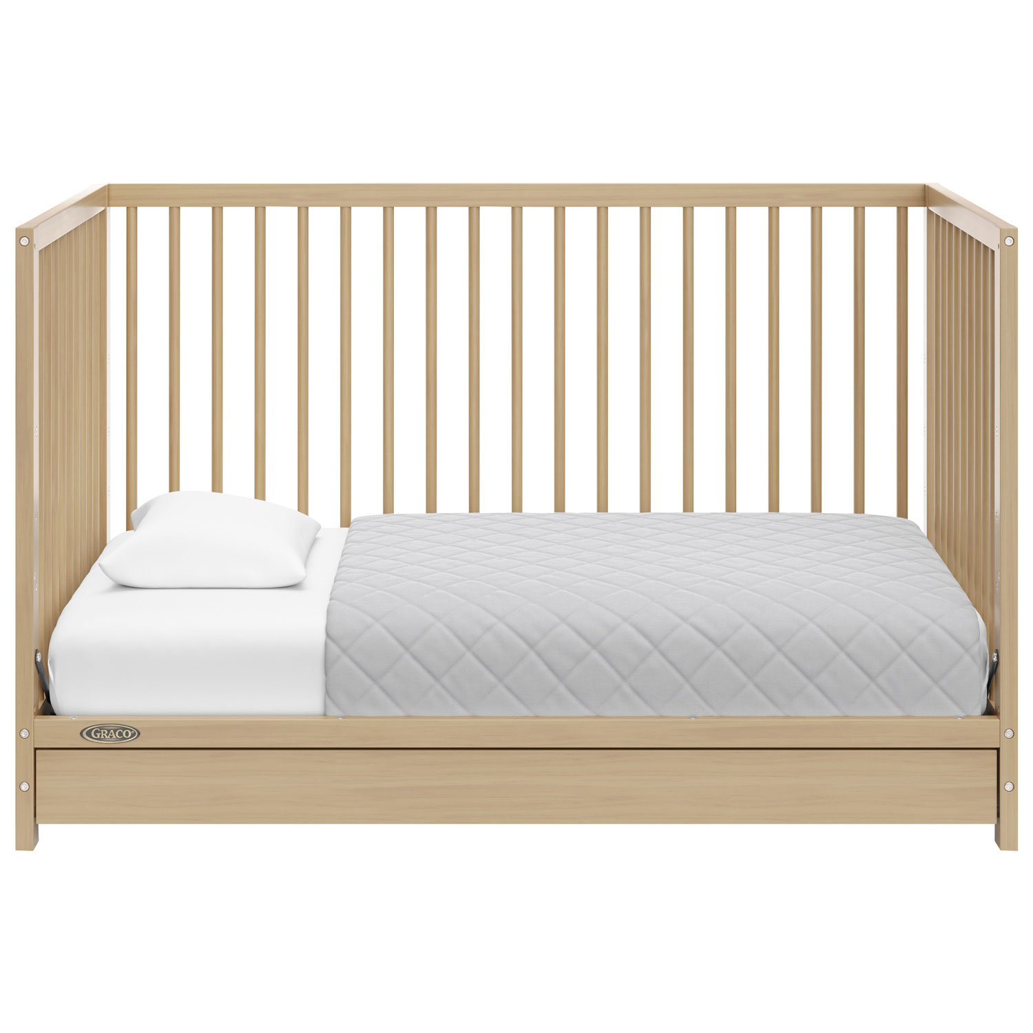 Lit de bébé transformable 5-en-1 Teddi de Graco avec tiroir - Bois flotté