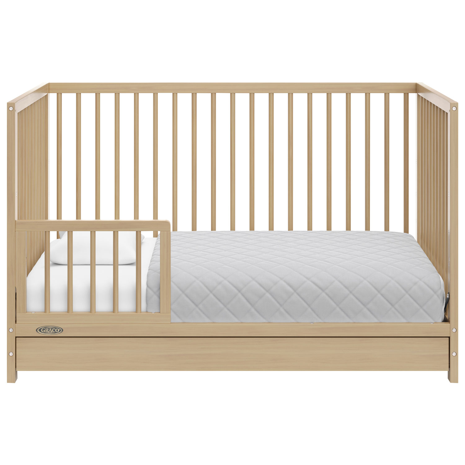 Lit de bébé transformable 5-en-1 Teddi de Graco avec tiroir - Bois flotté