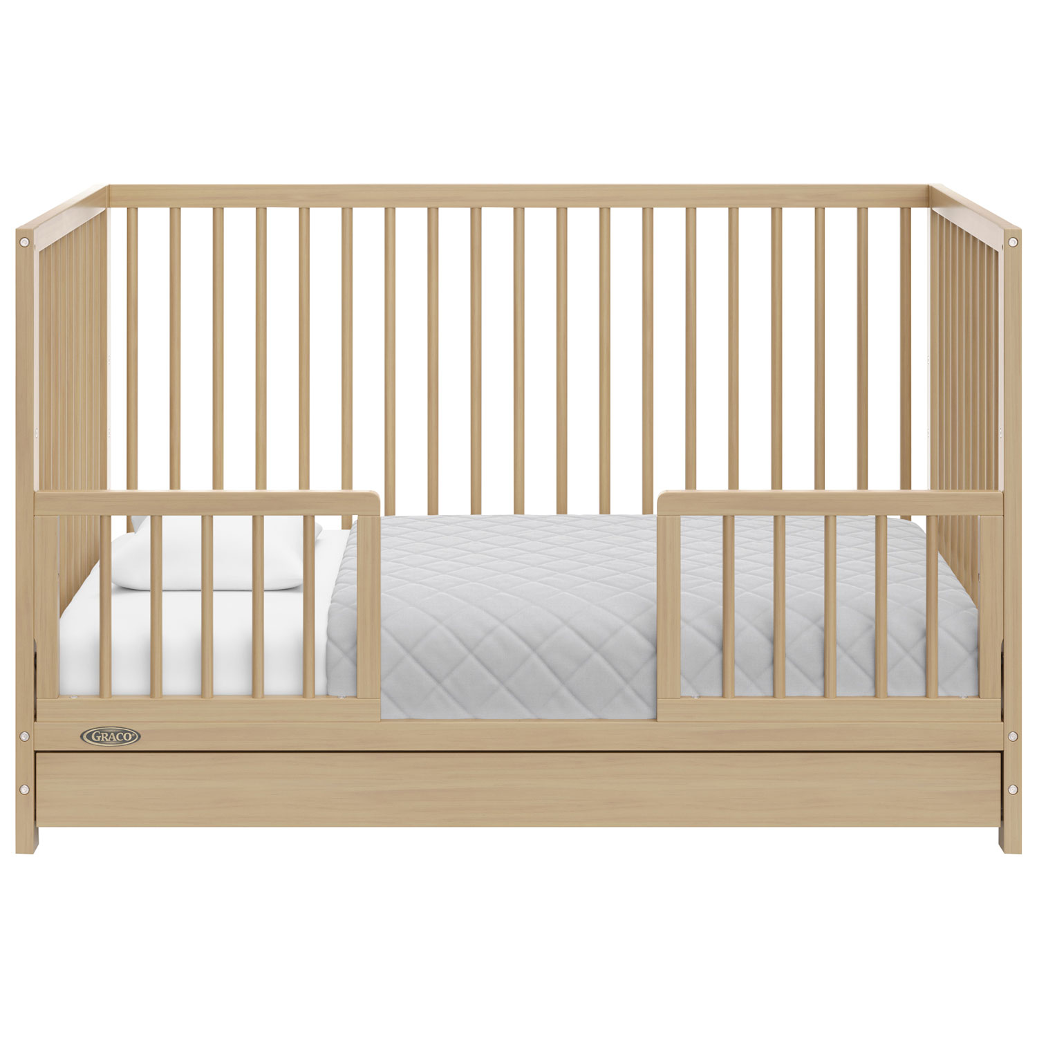 Lit de bébé transformable 5-en-1 Teddi de Graco avec tiroir - Bois flotté