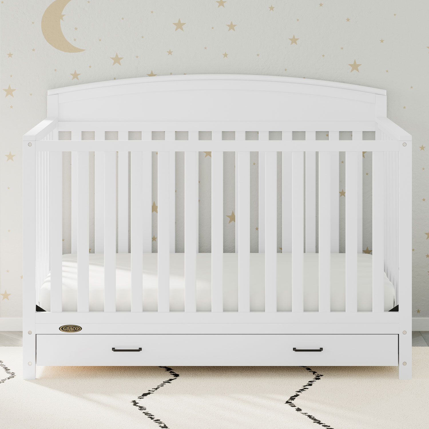 Lit de bébé transformable 5-en-1 Benton de Graco avec tiroir - Blanc