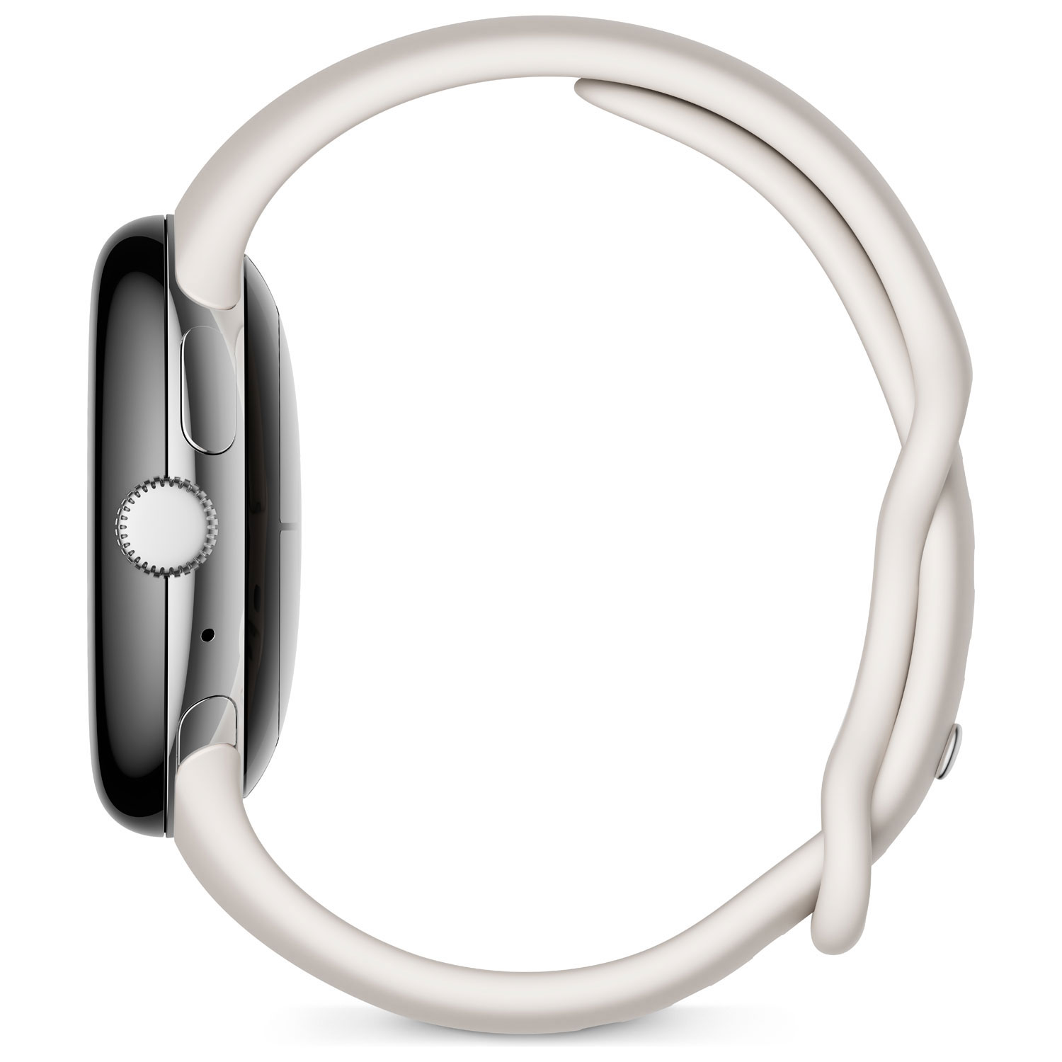 TELUS Google Pixel Watch 40mm Silver Stainless Steel Case w/ Chalk Active Band - Monthly Financing