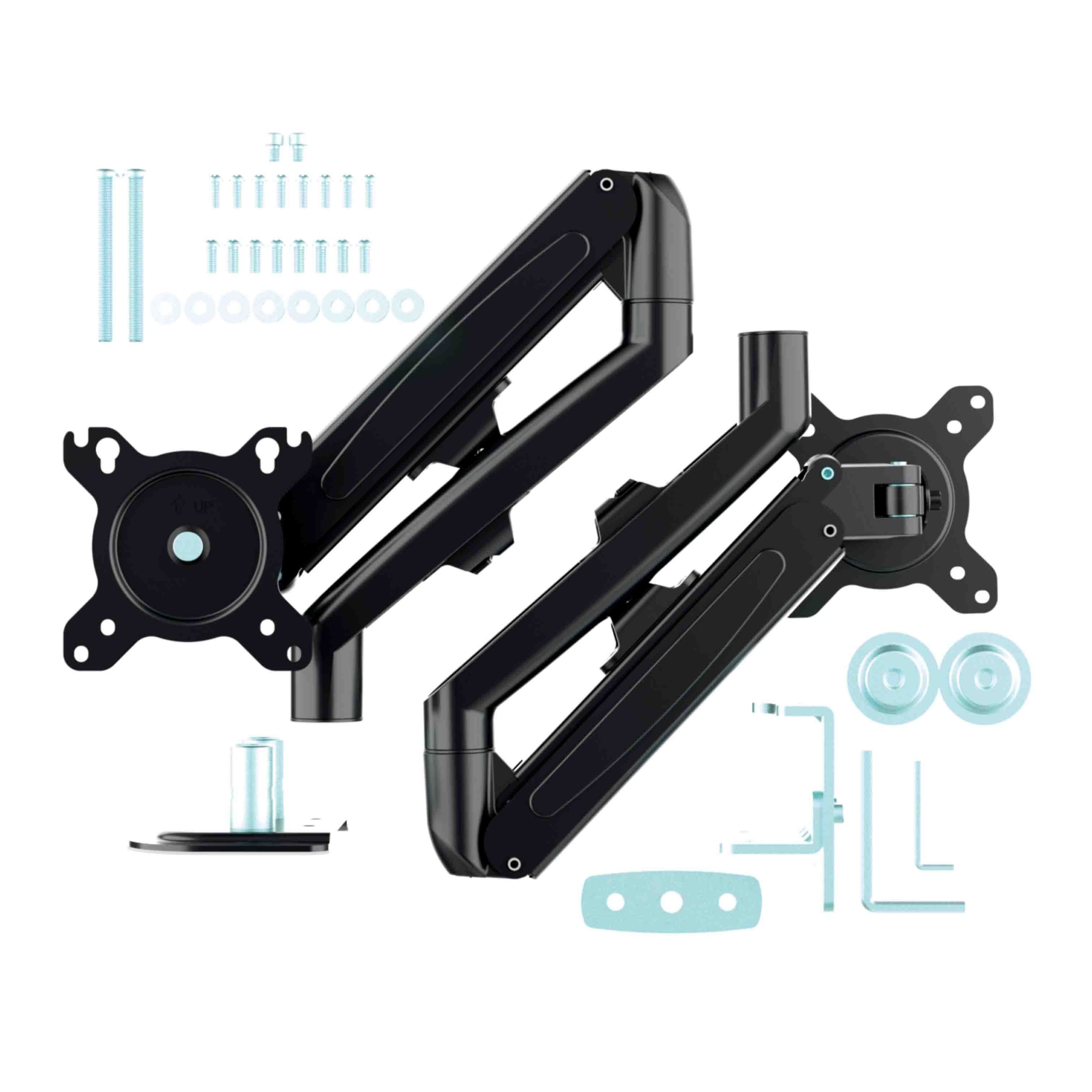 Support à bras double métal pour moniteur d'ordinateur MotionGrey installation à dégagement rapide avec pince VESA pour écran de 28 po au plus -