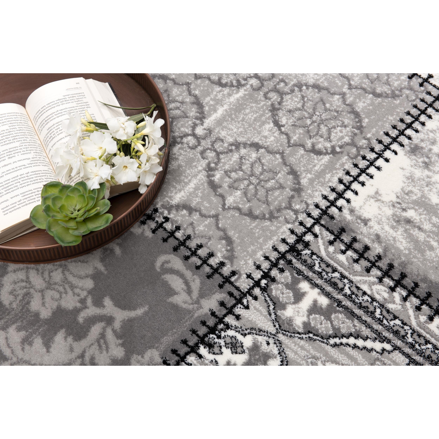 Rug Branch Vastra Contemporary Patchwork Grey/Beige Indoor Area Rug