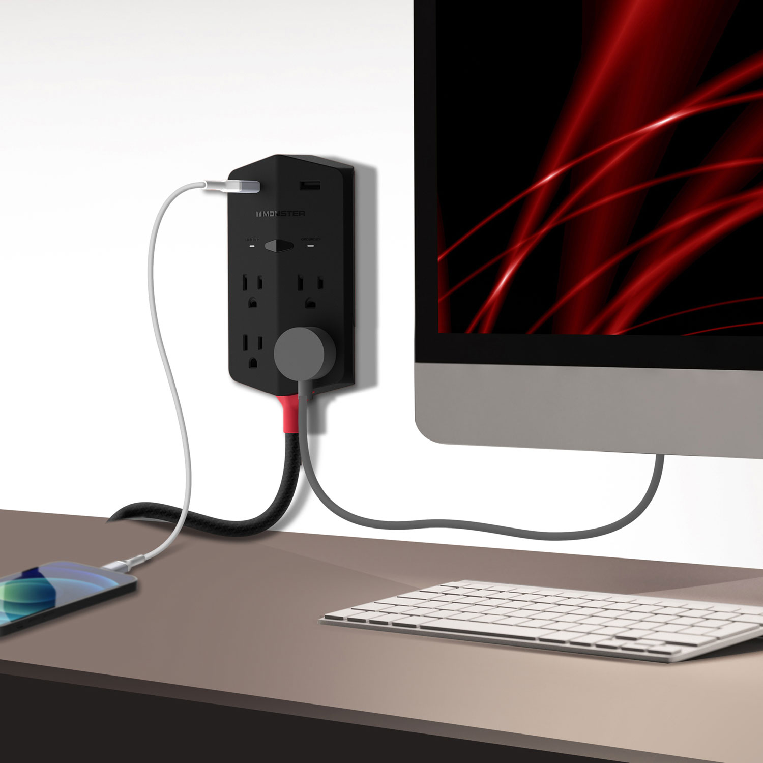 Parasurtenseur à 4 prises à 2 ports USB 540J Power Shield XL de Monster