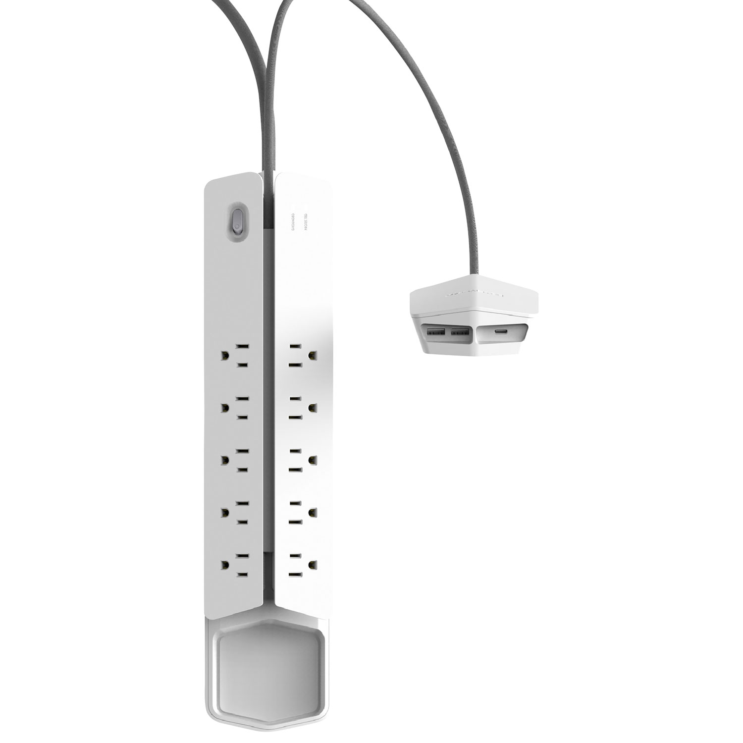 Parasurtenseur 10 prises Vertex XL de Monster - Blanc