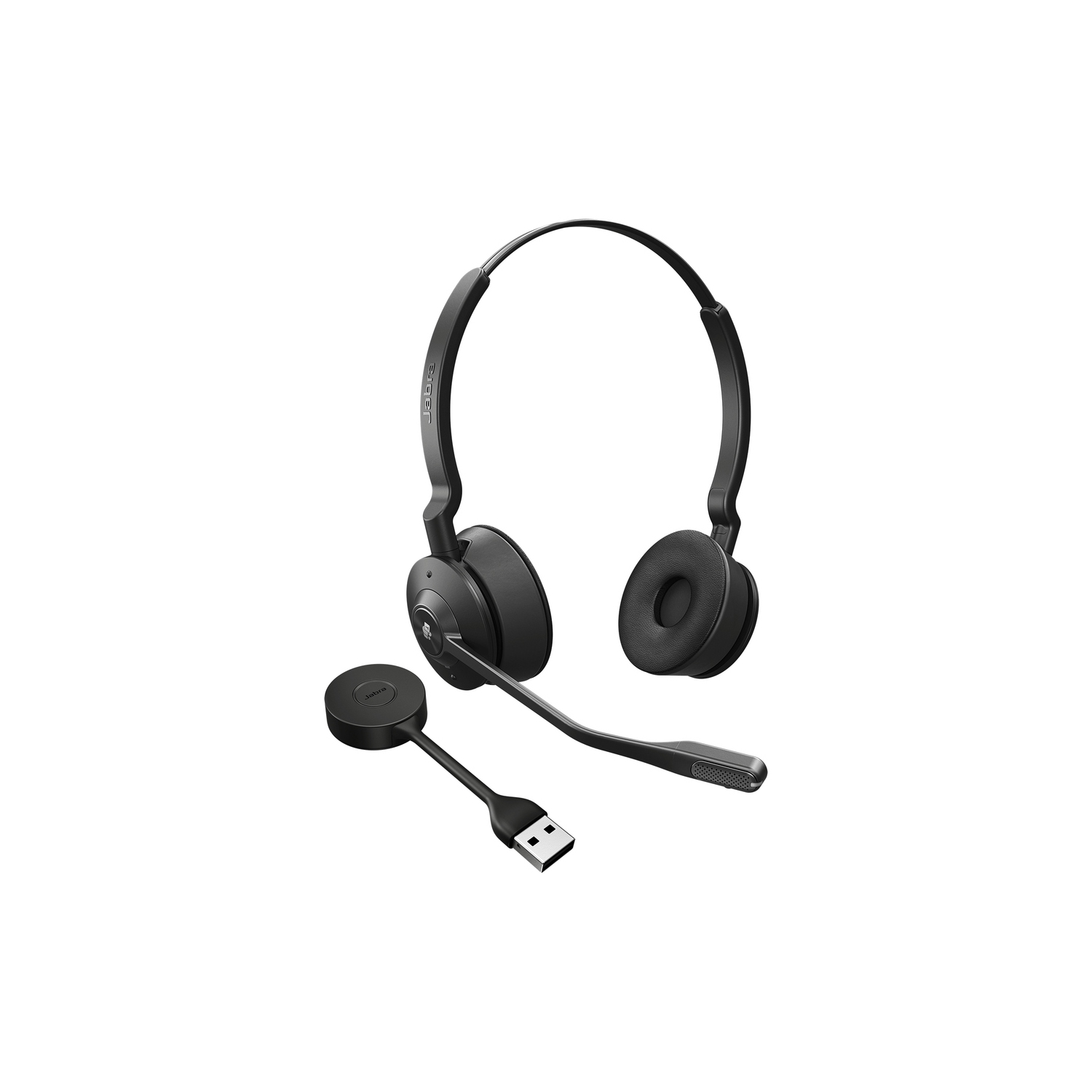 Jabra Engage 55 On-Ear Noise Cancelling Truly Wireless Bluetooth Headsets with Mic - Black