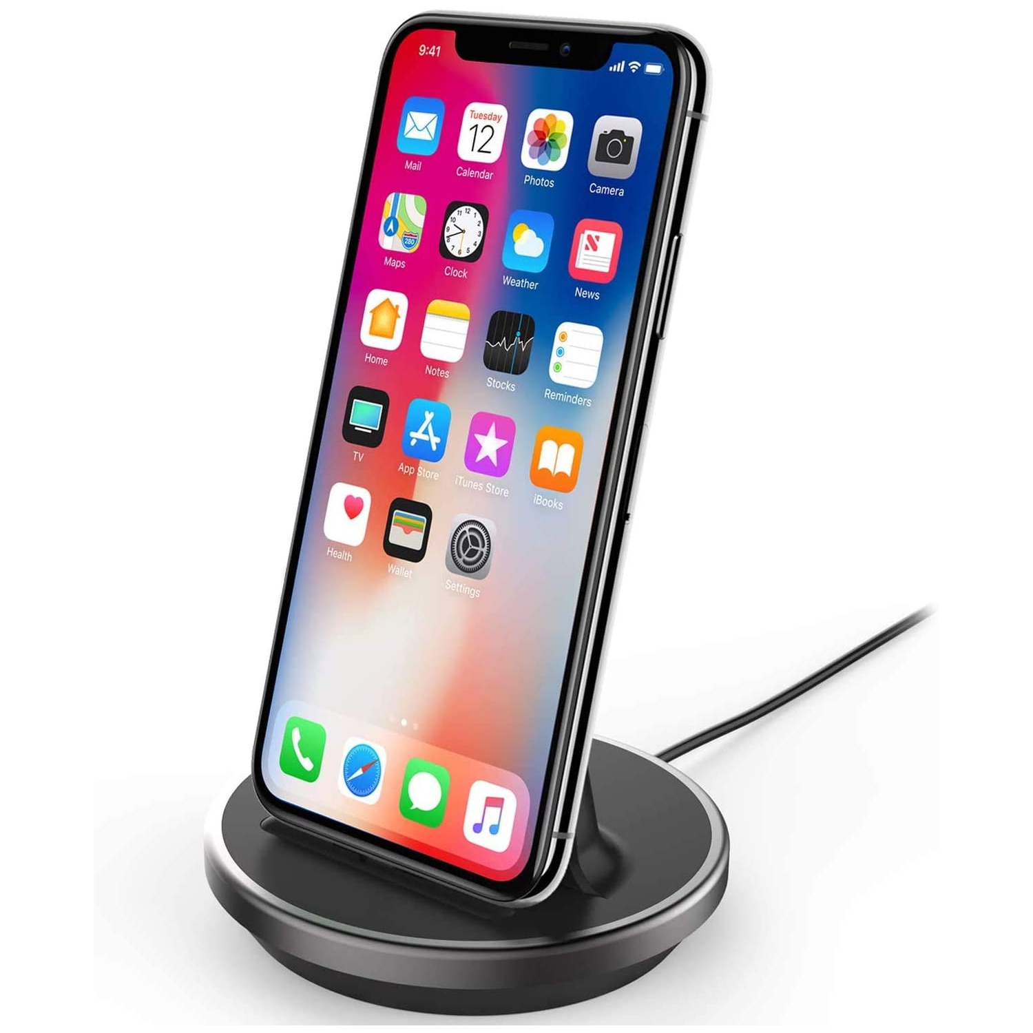 Wireless Charger Stand, Universal Qi-Certified 10W/7.5W Fast Wireless Charging Compatible with iPhone 12 Mini/12 Pro Max/11/XR/XS/X/8 Plus, Samsung Galaxy Note 20 Ultra/10+/S20/S