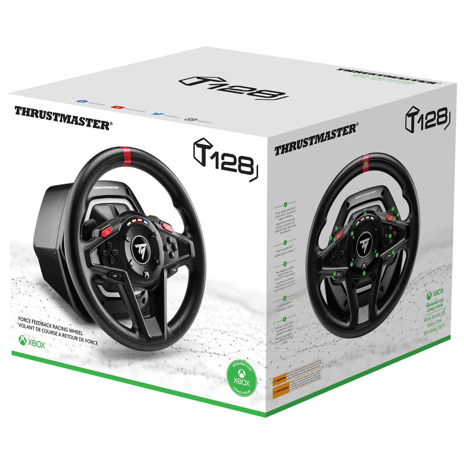 Volant de course T128 et pédales magnétiques de Thrustmaster pour Xbox  Series X, S et Xbox One/PC