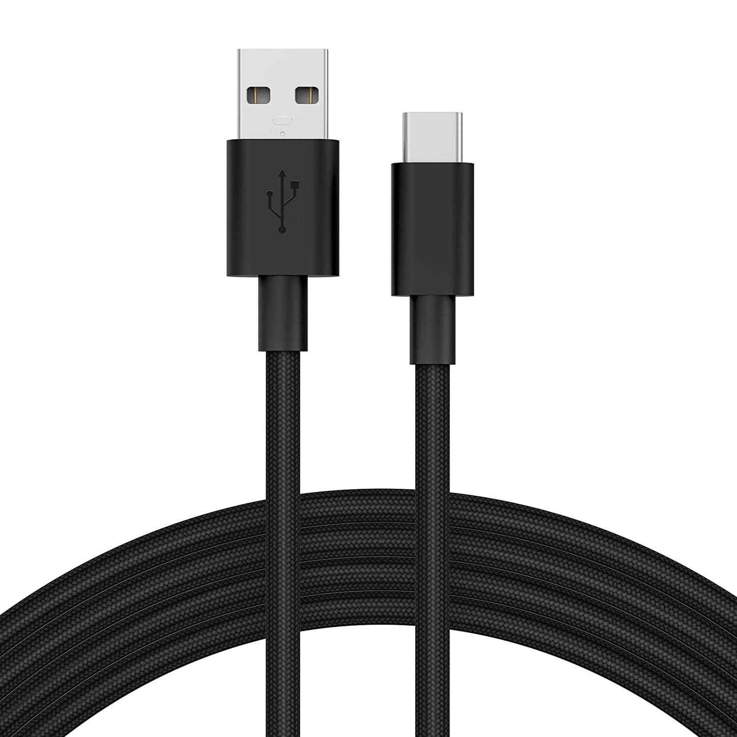 3ft USB C Cable, USB-A to USB-C Cable, Nylon Braided 3.1A QC 3.0 Fast Charging Type C Cord for Samsung Galaxy S21 S20 S10 A10 Note 10, LG, Motorola, PS5 Controller, and More