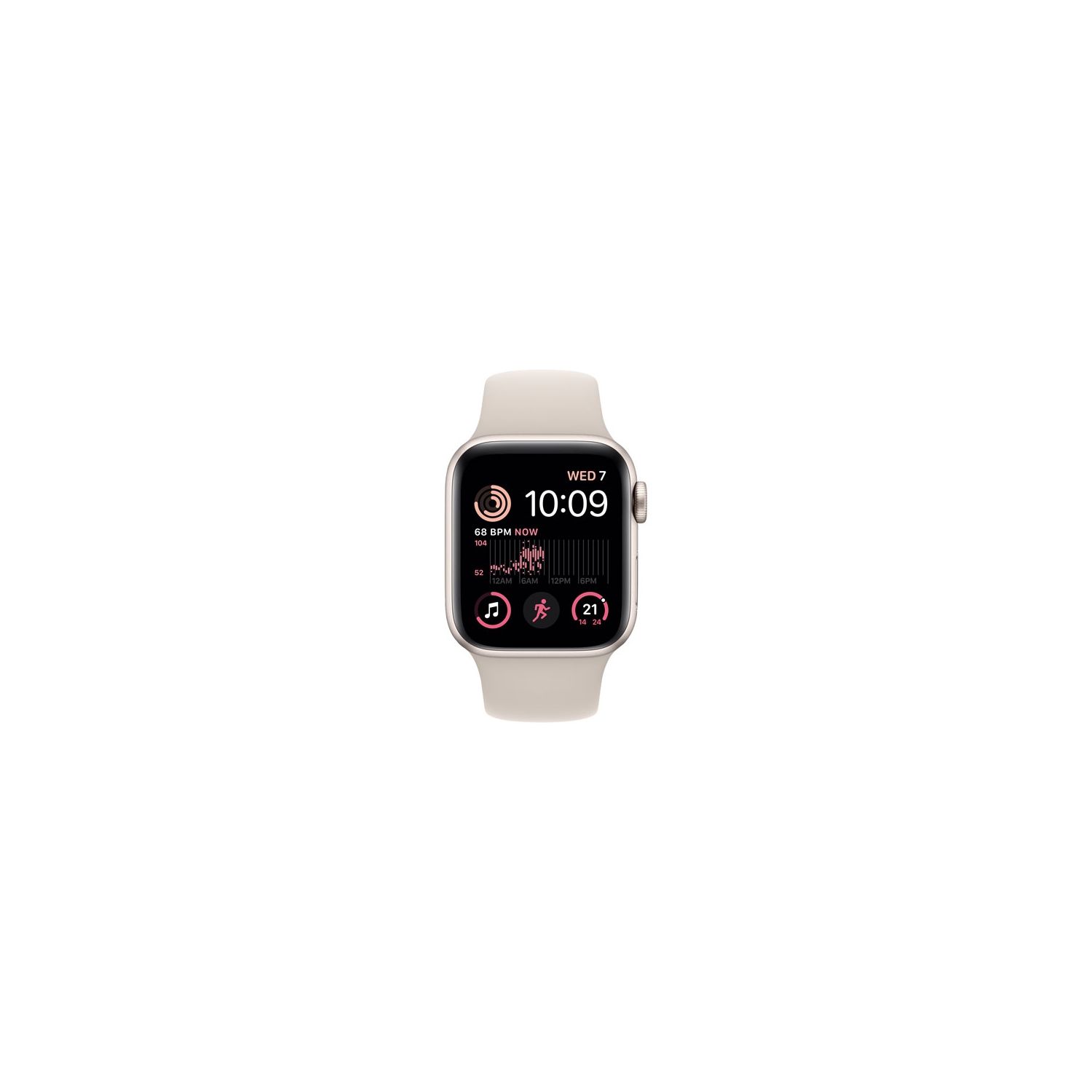 Remis à neuf - Apple Watch se (GPS) avec boîtier 40 mm en aluminium Starlight et bracelet sport Starlight (2022)