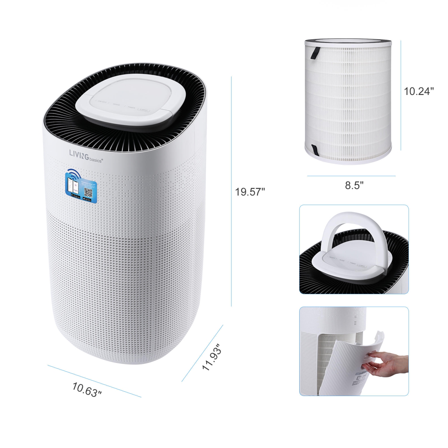 WiFi Air Purifier For Home, With H13 True HEPA Filter For Smoke Dust Odor  Pollen, Air Quality Monitor, Auto Sleep, LED Light Display, APP Control, HEPA  Air Purifier Best Buy Canada