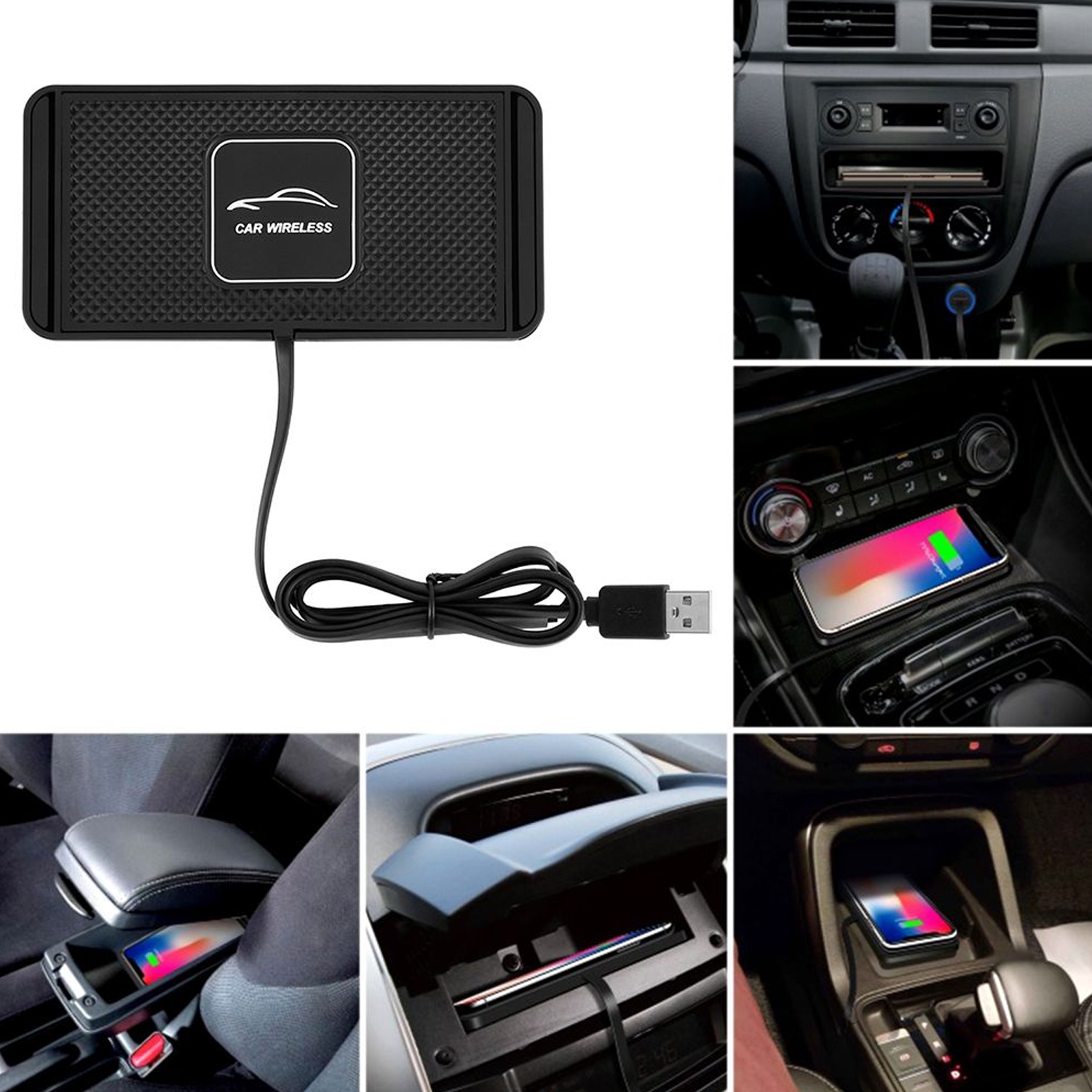Wireless Charger, 15W Wireless Car Charger Charging pad Fast Wireless Phone Charger Cell Phone Wireless Charger pad Android