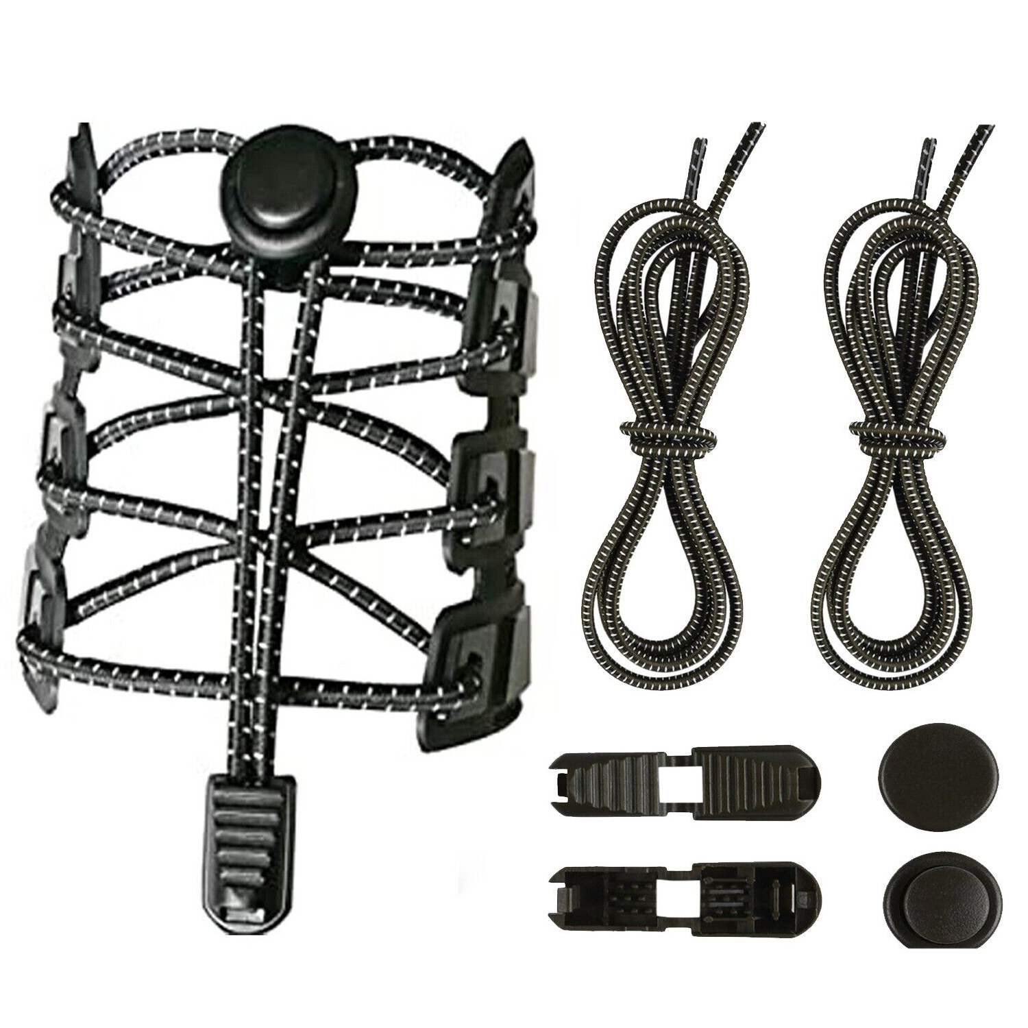 Lacets élastiques sans nœud avec fermeture rapide