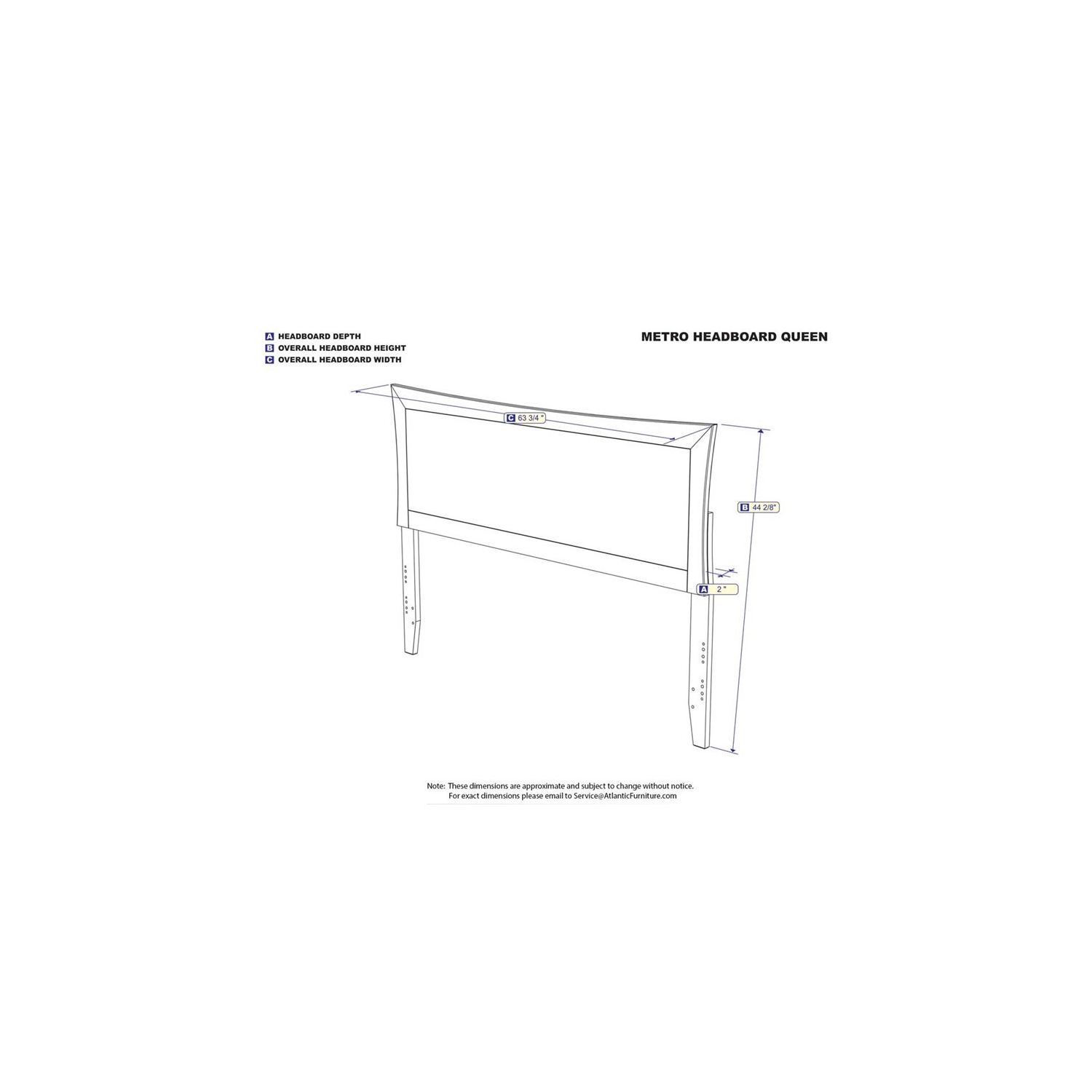AFI Metro Queen Panel Headboard in Walnut
