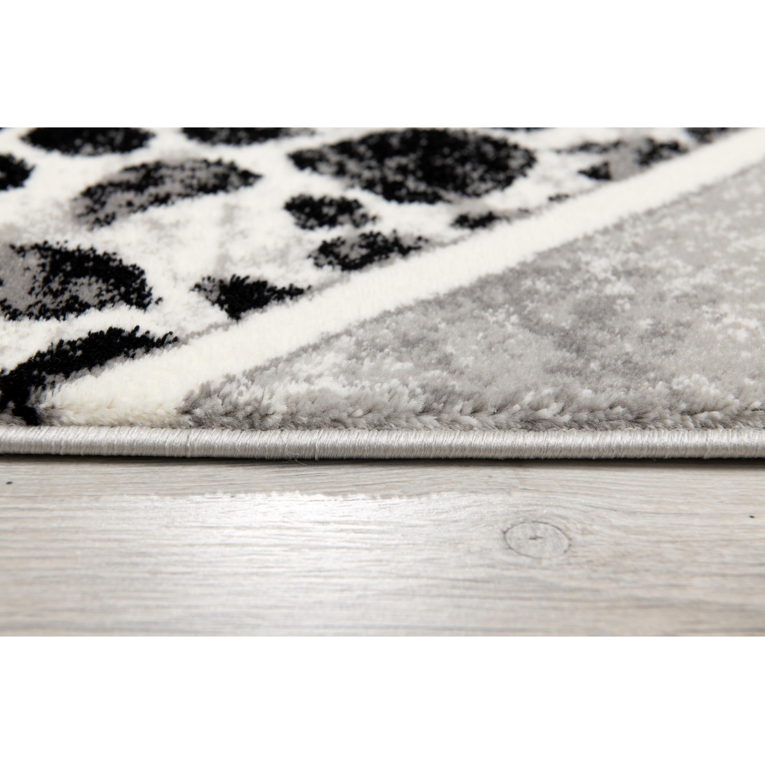 Rug Branch Kiso Contemporary Geometric Grey/Black Indoor Area Rug