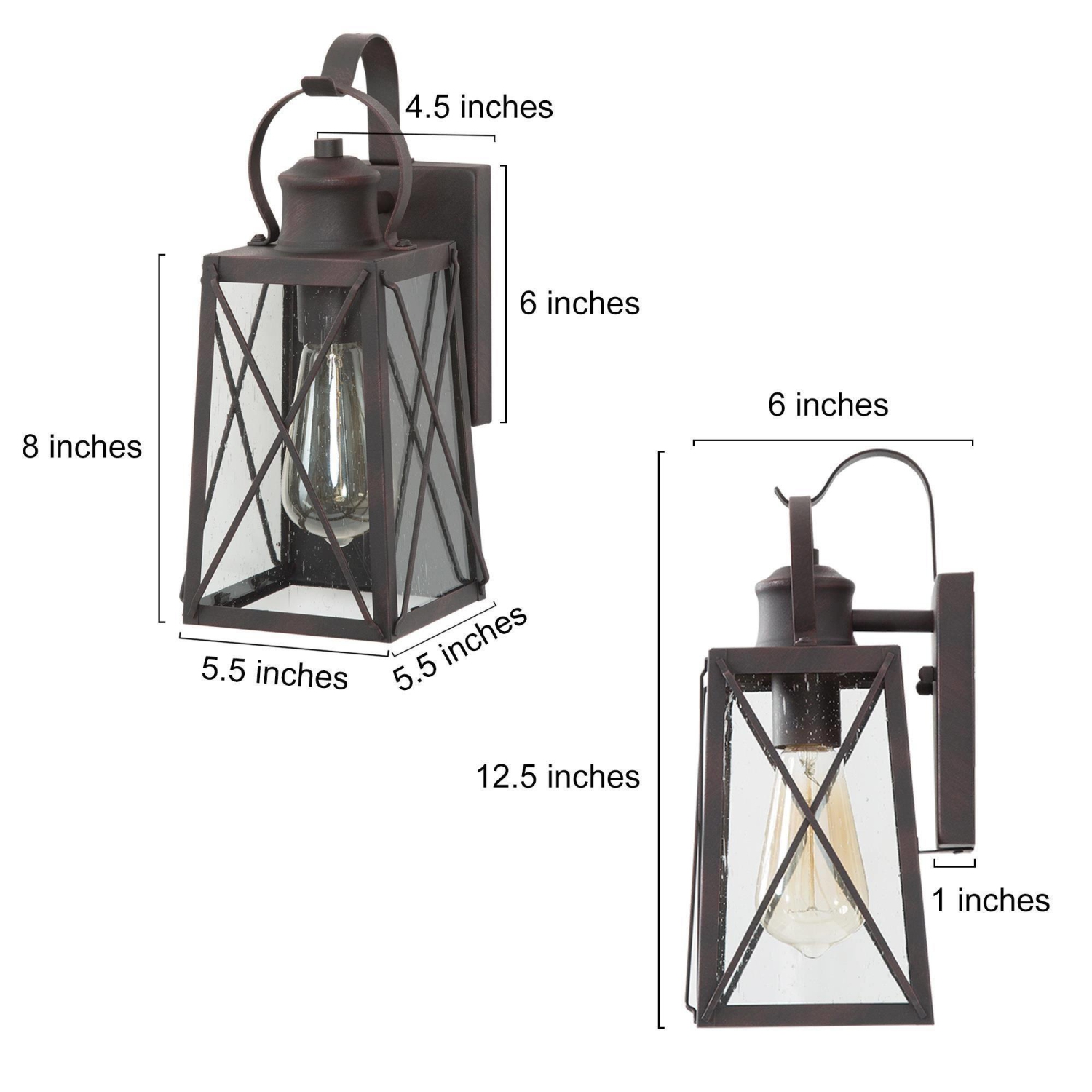 Modern Rustic 1-Light Retro Outdoor Wall Light