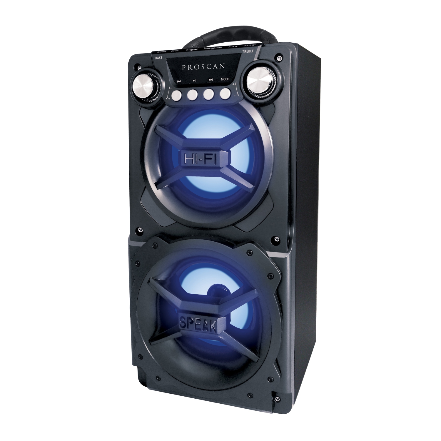 Proscan Portable LED Bluetooth Speaker - Black