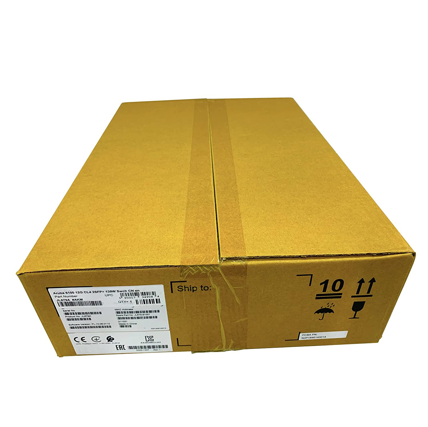 Aruba 6100 12G Class4 PoE 2G/2SFP+ 139W Switch - JL679A#ABA