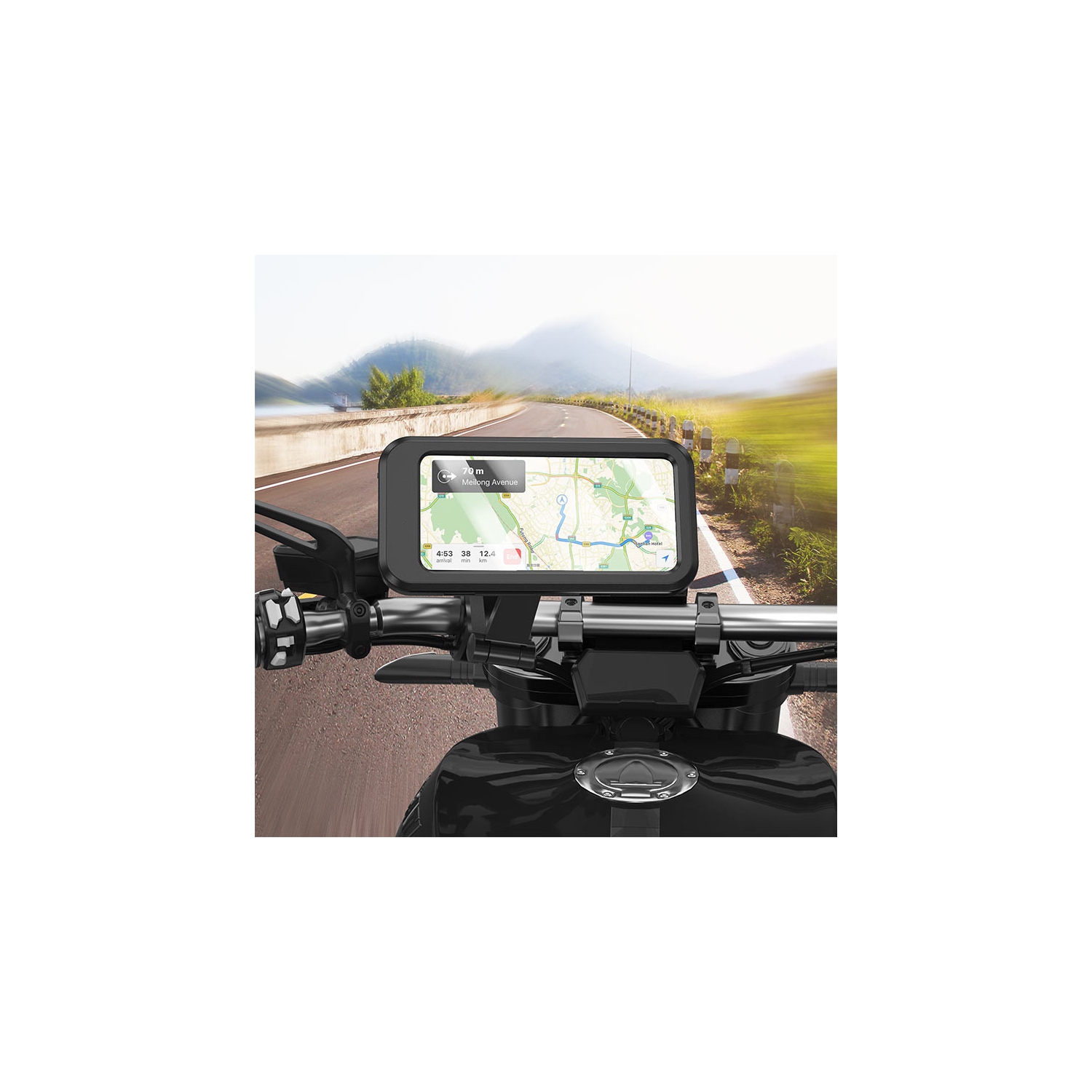 Support de téléphone portable étanche universel pour vélo/moto/poussette, guidon réglable mains libres rotatif à 360°