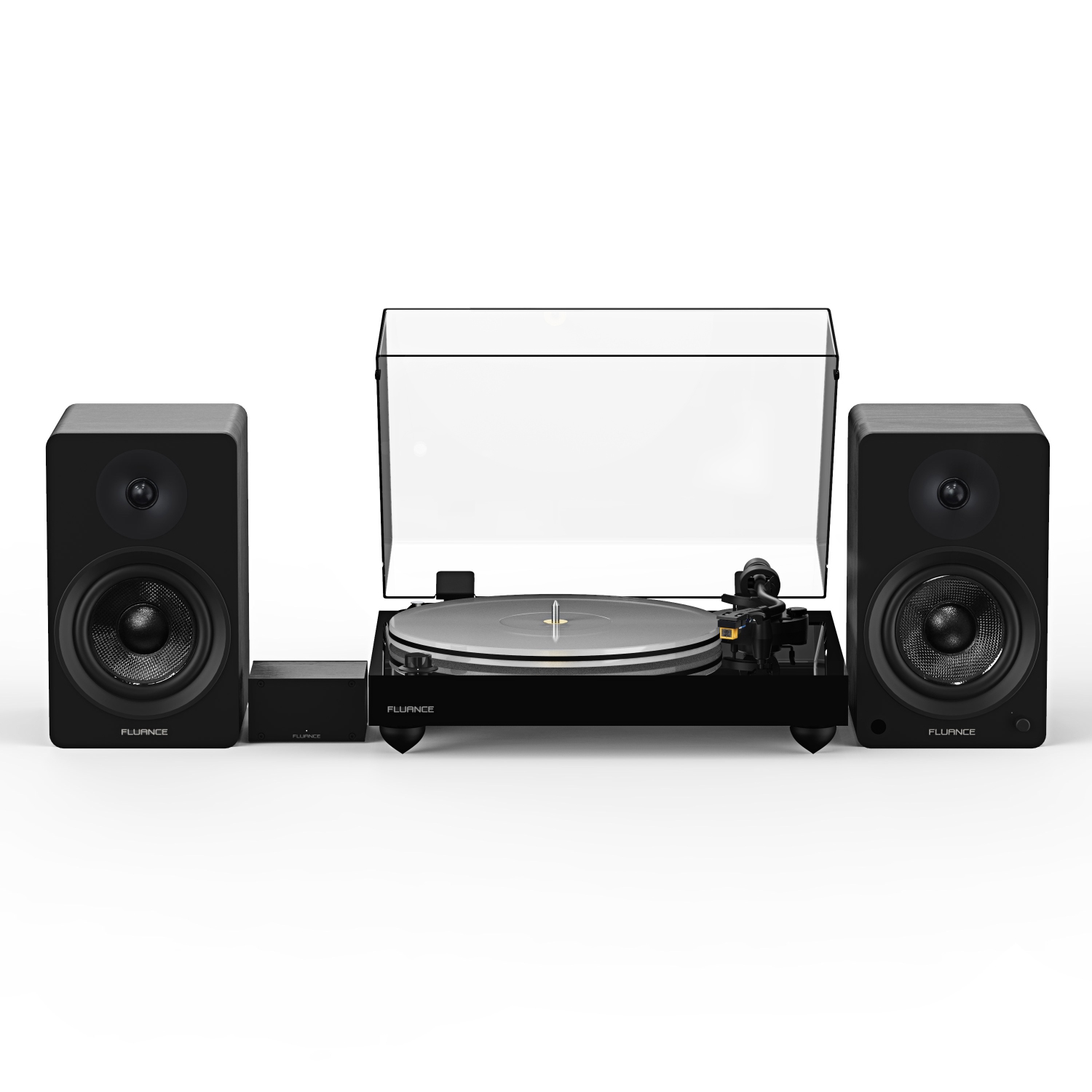 Fluance RT85N Reference High Fidelity Vinyl Turntable, PA10 Phono Preamp and Ai41 Powered 5" Stereo Bookshelf Speakers