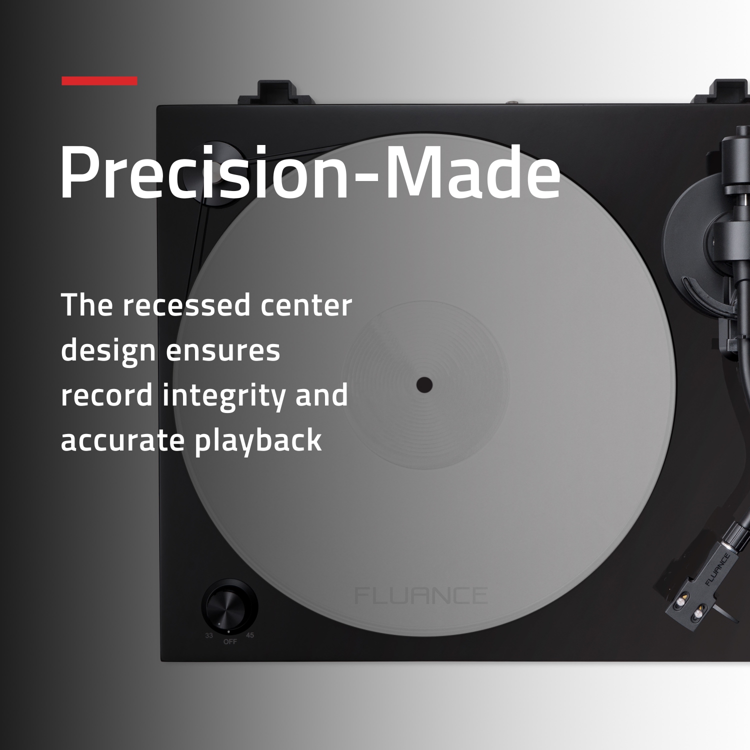 Le tapis en acrylique pour plateau de tourne-disque de Fluance réduit les vibrations, améliore la clarté sonore, antistatique, pour les