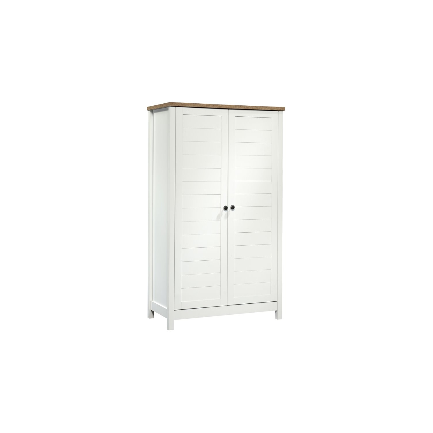 Sauder Cottage Road Tall Wood Storage Cabinet in Soft white