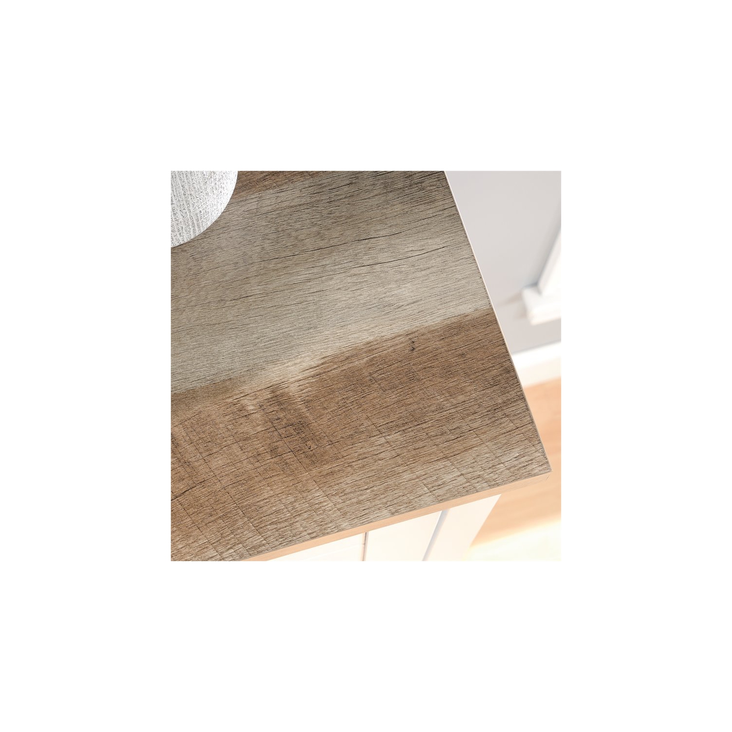 Sauder Cottage Road Tall Wood Storage Cabinet in Soft white