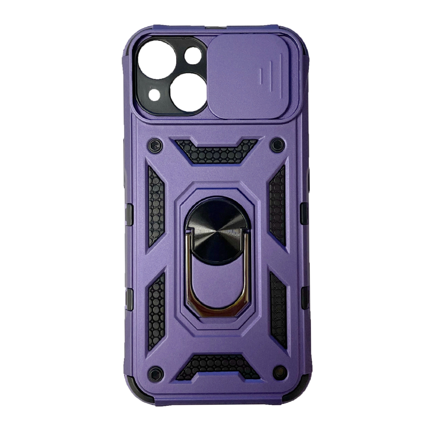 TopSave Camera Cover & Kickstand Heavy Duty Protective with Magnetic Car Mount Holder Case for iPhone 14 Plus, Violet